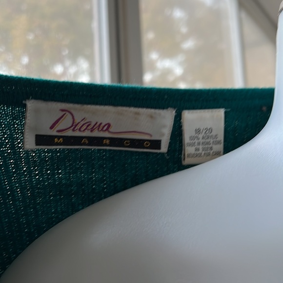 Preloved PLUS Teal long cardigan with 6 buttons - Picture 5 of 8